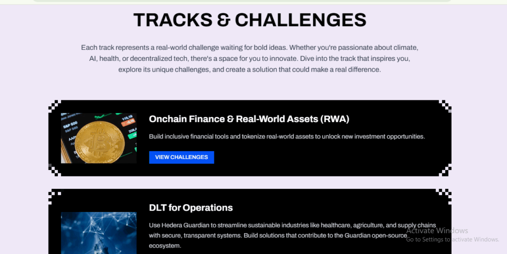 Hedera Africa Hackathon Tracks