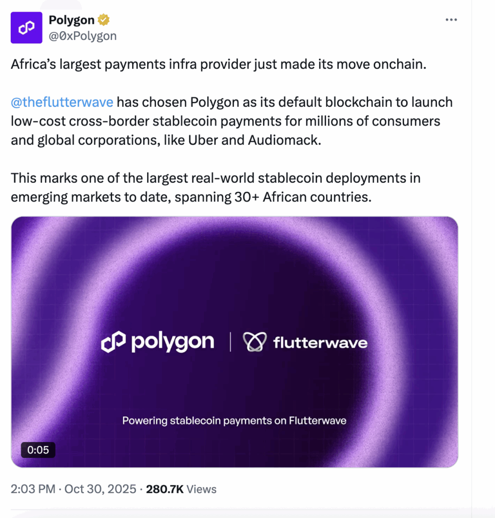 Flutterwave Partners with Polygon Labs to Boost Cross-Border Payments in Africa with Stablecoins.
