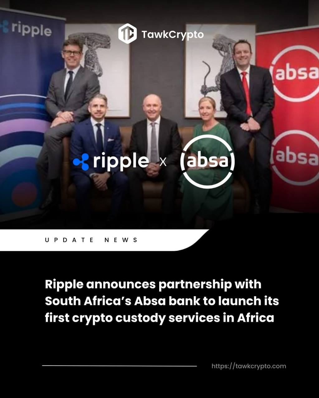 Ripple announces partnership with South Africa’s Absa bank to launch its first crypto custody services in Africa