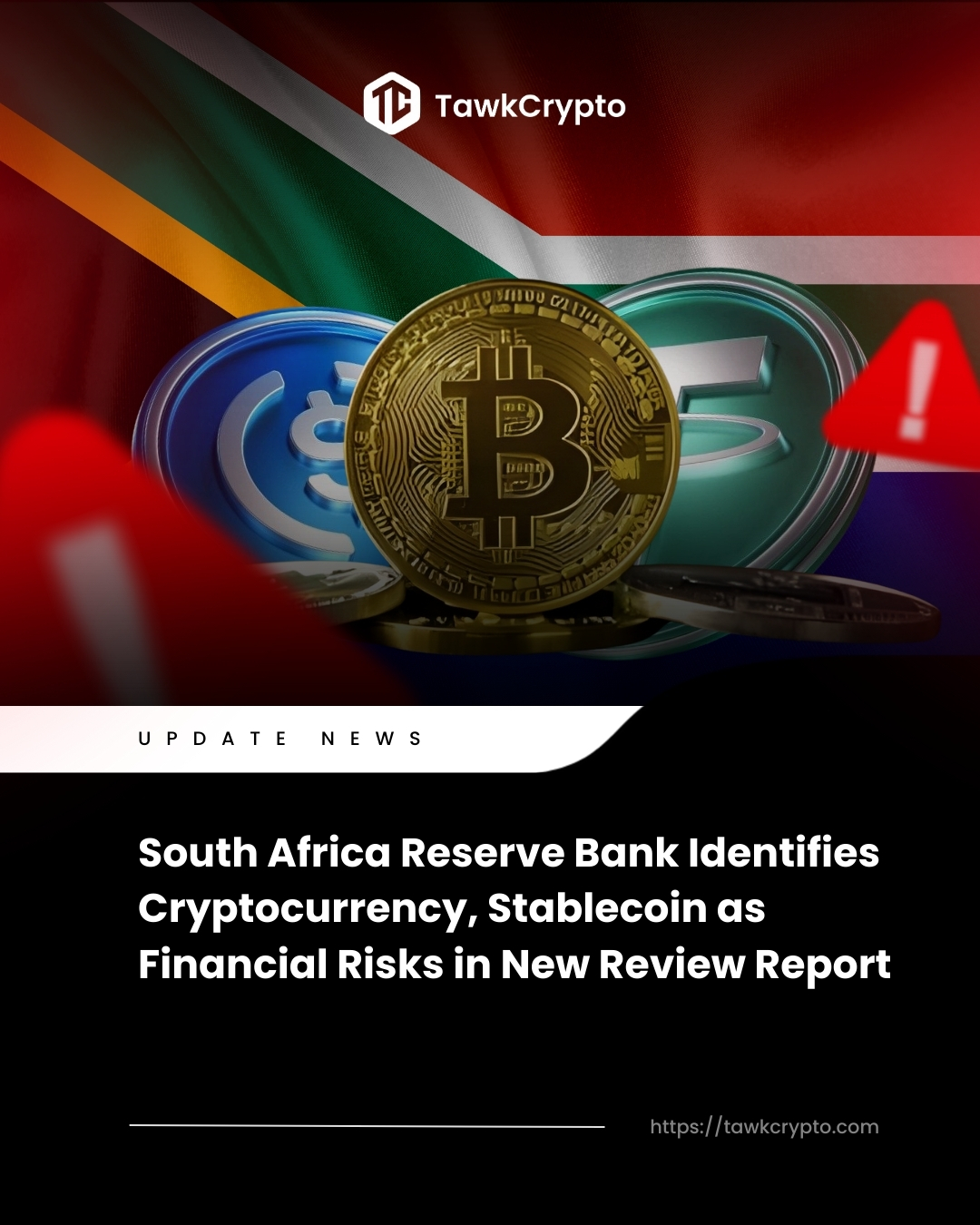 South African Reserve Bank Identifies Cryptocurrency, Stablecoin as Financial Risks in New Review Report